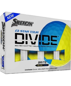 М'ячі для гольфу Srixon Q-Star Tour Divide 12 шт, жовто-блакитні