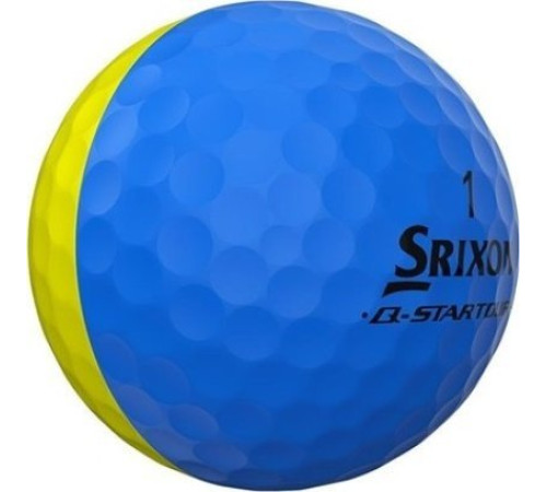М'ячі для гольфу Srixon Q-Star Tour Divide 12 шт, жовто-блакитні М'ячі для гольфу Srixon Q-Star Tour Divide 12 шт, жовто-блакитні