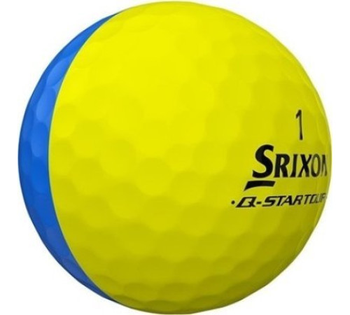 М'ячі для гольфу Srixon Q-Star Tour Divide 12 шт, жовто-блакитні М'ячі для гольфу Srixon Q-Star Tour Divide 12 шт, жовто-блакитні