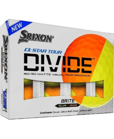 М'ячі для гольфу Srixon Q-Star Tour Divide 12 шт, жовто-помаранчеві