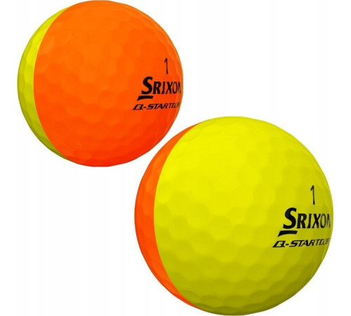 М'ячі для гольфу Srixon Q-Star Tour Divide 12 шт, жовто-помаранчеві М'ячі для гольфу Srixon Q-Star Tour Divide 12 шт, жовто-помаранчеві