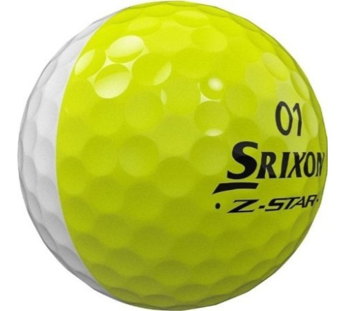 М'ячі для гольфу Srixon Z-Star Divide 12 шт, біло-жовтий М'ячі для гольфу Srixon Z-Star Divide 12 шт, біло-жовтий