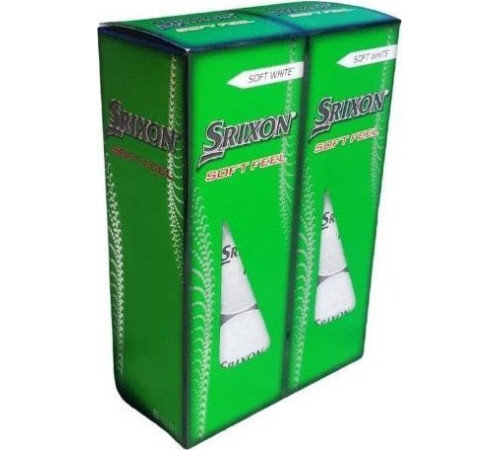 М'ячі для гольфу Srixon Soft Feel 6 шт, білі М'ячі для гольфу Srixon Soft Feel 6 шт, білі