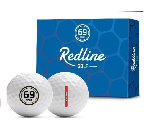 М'ячі для гольфу Redline 69 Tour 12 шт, білі М'ячі для гольфу Redline 69 Tour 12 шт, білі