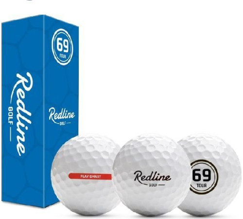 М'ячі для гольфу Redline 69 Tour 12 шт, білі М'ячі для гольфу Redline 69 Tour 12 шт, білі