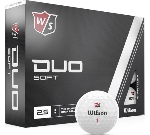 М'ячі для гольфу Wilson Staff Duo Soft 12 шт, білі М'ячі для гольфу Wilson Staff Duo Soft 12 шт, білі