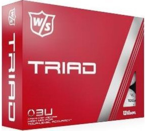 М'ячі для гольфу Wilson Staff TRIAD 12 шт, білі М'ячі для гольфу Wilson Staff TRIAD 12 шт, білі