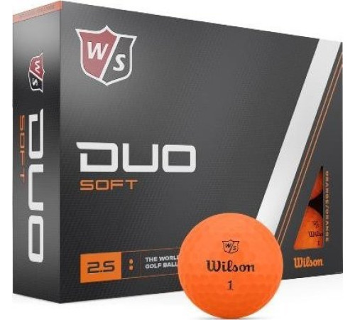 М'ячі для гольфу Wilson Staff Duo Soft 12 шт, помаранчеві М'ячі для гольфу Wilson Staff Duo Soft 12 шт, помаранчеві