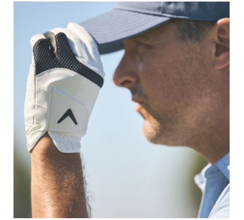 Рукавички для гольфу Callaway Weather Spann MLH р. XL 2 шт, біло-чорні Рукавички для гольфу Callaway Weather Spann MLH р. XL 2 шт, біло-чорні