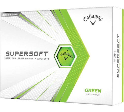 М'ячі для гольфу Callaway Supersoft 12 шт, зелені М'ячі для гольфу Callaway Supersoft 12 шт, зелені