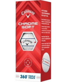 М'ячі для гольфу Callaway Chrome Soft TripleTrack 360 2024 3 шт, білі