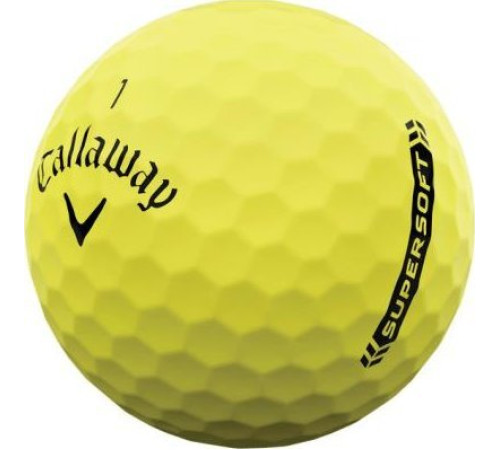 М'ячі для гольфу Callaway Supersoft 2023 12 шт, жовті М'ячі для гольфу Callaway Supersoft 2023 12 шт, жовті
