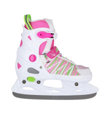 Ковзани хокейні Nils Extreme NH2255 розмір L 40-43, біло-рожеві
