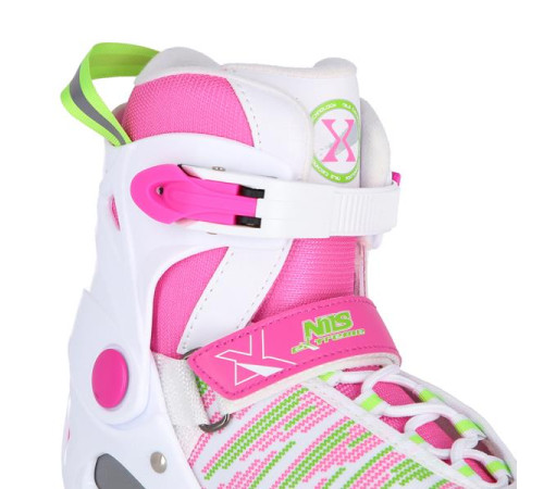 Ковзани хокейні Nils Extreme NH2255 розмір L 40-43, біло-рожеві