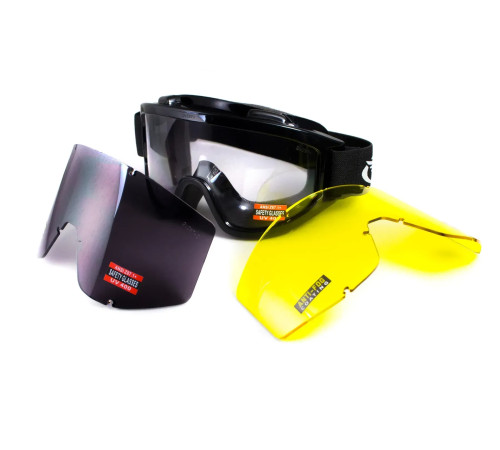 Окуляри лижні Global Vision Wind-Shield 3 lens KIT Anti-Fog, змінні лінзи 3 шт. Окуляри лижні Global Vision Wind-Shield 3 lens KIT Anti-Fog, змінні лінзи 3 шт.