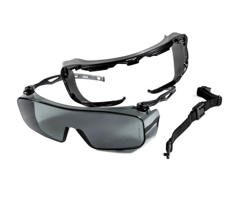 Окуляри захисні з ущільнювачем Pyramex Cappture-Plus Super Anti-Fog H2MAX, сірі