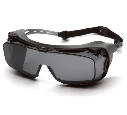 Окуляри захисні з ущільнювачем Pyramex Cappture-Plus Super Anti-Fog H2MAX, сірі