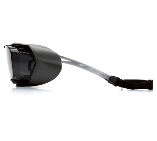 Окуляри захисні з ущільнювачем Pyramex Cappture-Plus Super Anti-Fog H2MAX, сірі