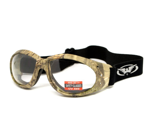 Окуляри захисні з ущільнювачем Global Vision Eliminator Camo Forest, прозорі