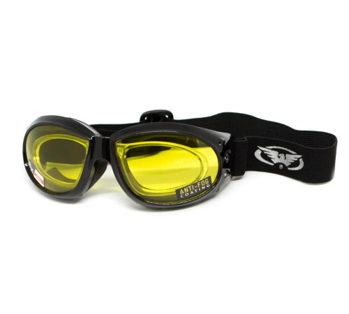 Окуляри захисні з ущільнювачем Global Vision Eliminator RX Anti-Fog, жовті