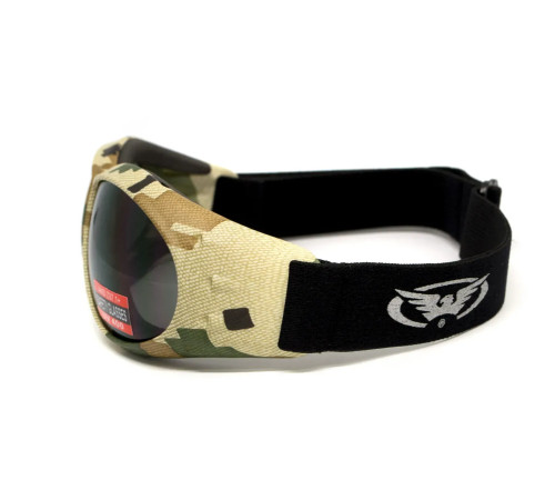 Окуляри захисні з ущільнювачем Global Vision Eliminator Camo Pixel, сірі