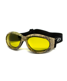 Окуляри захисні з ущільнювачем Global Vision Eliminator Camo Forest, жовті