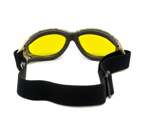 Окуляри захисні з ущільнювачем Global Vision Eliminator Camo Forest, жовті