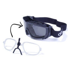 Окуляри захисні з ущільнювачем Global Vision Ballistech-1+RX Anti-Fog, сірі