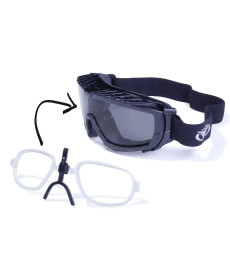 Окуляри захисні з ущільнювачем Global Vision Ballistech-1+RX Anti-Fog, сірі