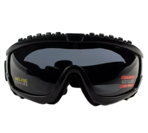 Окуляри захисні з ущільнювачем Global Vision Ballistech-1+RX Anti-Fog, сірі