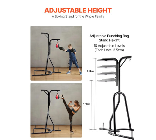 Стійка для боксерського мішка VEVOR, чорна