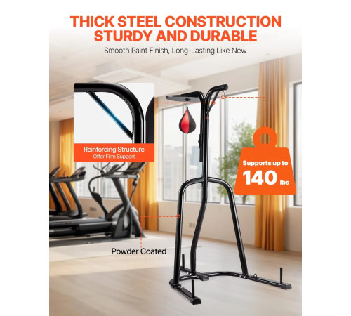 Стійка для боксерського мішка VEVOR, чорна