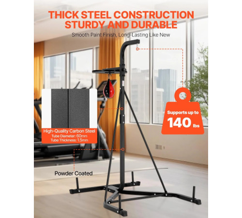 Стійка для боксерського мішка VEVOR, чорна