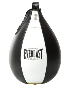Боксерська груша Everlast 1910 SPEED BAG 22,5 x 15 см, чорно-біла