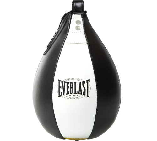 Боксерська груша Everlast 1910 SPEED BAG 22,5 x 15 см, чорно-біла