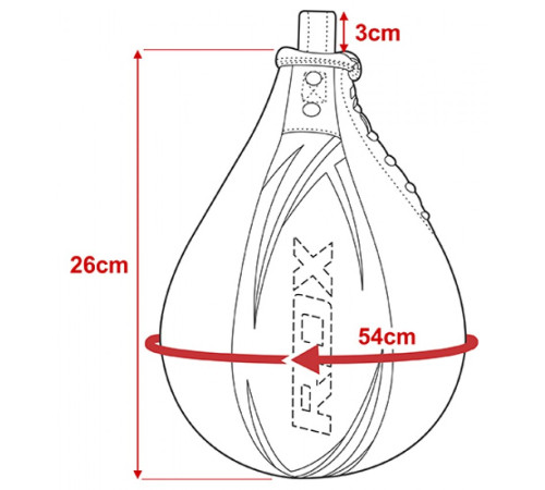 Пневмогруша боксерська RDX, чорно-золотиста