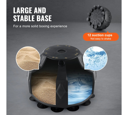 Боксерська груша з підставкою VEVOR, чорно-червоний