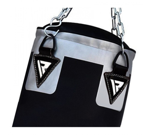 Мішок боксерський RDX Leather 30104, чорно-білий