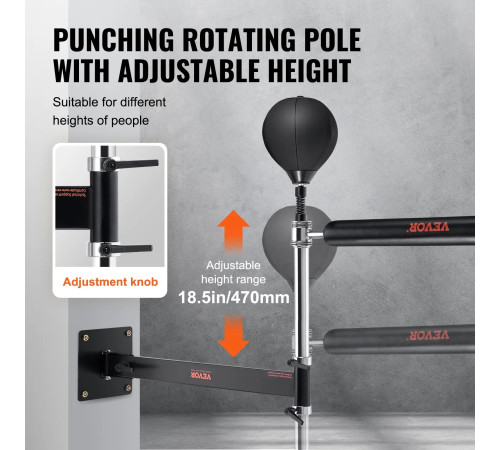 Настінний боксерський гриф VEVOR, чорна