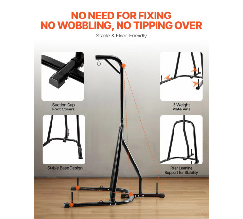 Стійка для боксерського мішка VEVOR, чорна