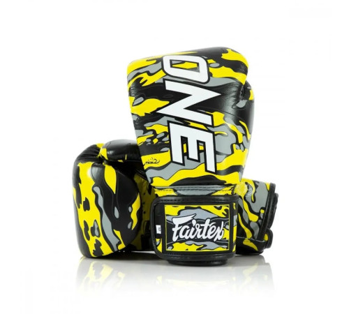 Боксерські рукавички шкіряні з бинтами Fairtex BGV-ONE X STBG 12 унцій, жовті Боксерські рукавички шкіряні з бинтами Fairtex BGV-ONE X STBG 12 унцій, жовті