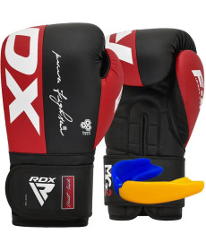 Рукавички боксерські з капою RDX REX F4 розмір 10 унцій, чорно-червоні