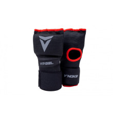 Рукавички-бинти з гелевими подушечками VNoks VPGEL L/XL, чорно-червоні