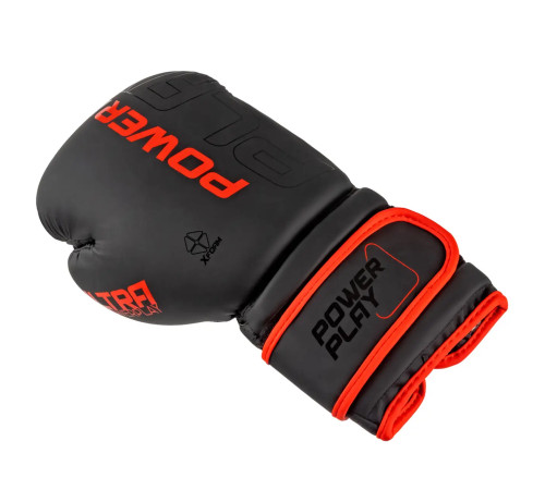 Рукавички боксерські PowerPlay 3024 Ultra Mat розмір 16 унцій, чорно-червоні
