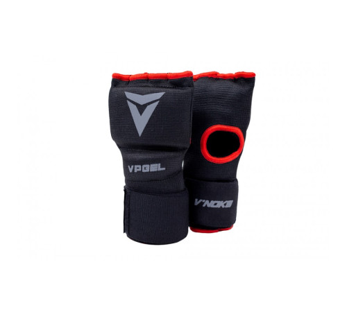 Рукавички-бинти з гелевими подушечками VNoks VPGEL S/M, чорно-червоні