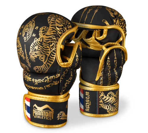 Рукавички для ММА Phantom Muay Thai розмір S/M, чорно-золотисті