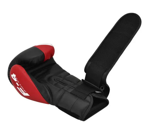 Рукавички боксерські з капою RDX REX F4 розмір 16 унцій, чорно-червоні