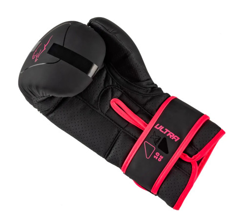 Рукавички боксерські PowerPlay 3024 Ultra Mat розмір 12 унцій, чорно-рожеві
