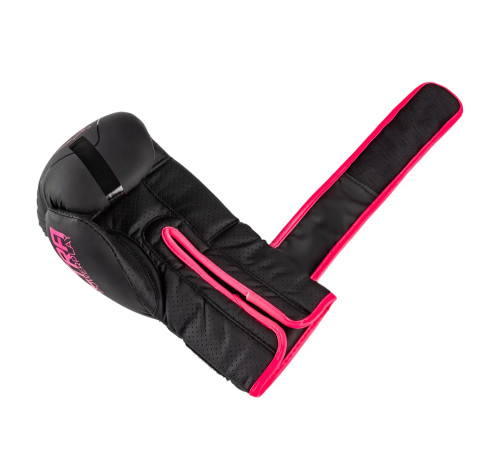 Рукавички боксерські PowerPlay 3024 Ultra Mat розмір 12 унцій, чорно-рожеві