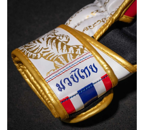 Рукавички для ММА Phantom Muay Thai розмір L/XL, біло-золотисті